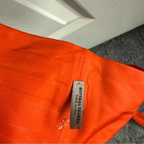 Bottega Veneta Black Lace Dress with orange Sash size 6 - Picture 5 of 9